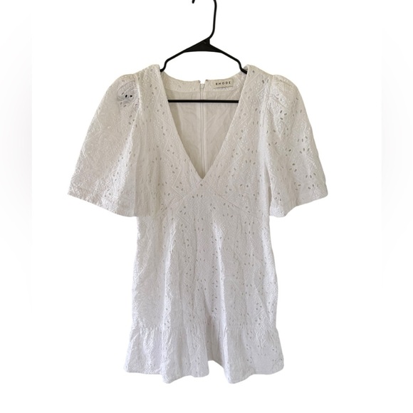 Rhode Mariana Eyelet White Minidress - Picture 4 of 9